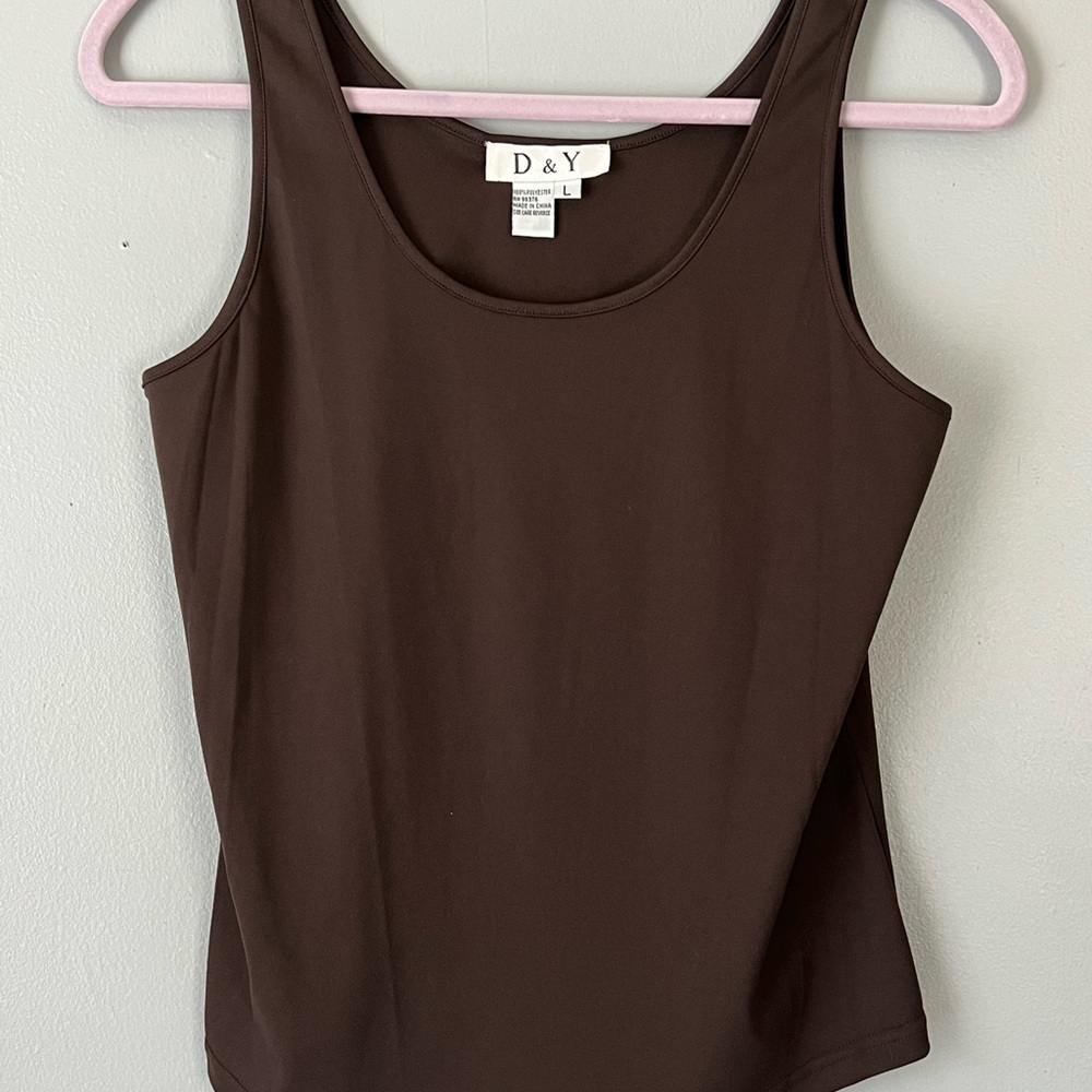 D&Y Chocolate Brown Women's Tank Top